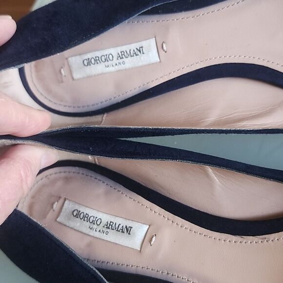 Giorgio Armani Suede Leather Flats - Picture 3 of 10
